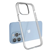 Spring Case viedtālruņa apvalks iPhone 14 Pro Max silikona apvalks ar rāmi melns