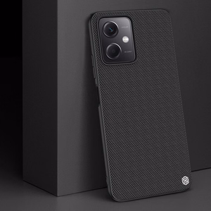 Nillkin teksturēts viedtālruņa apvalks Xiaomi Redmi Note 12 5G / Poco X5 5G pastiprināts neilona pārsegs melns