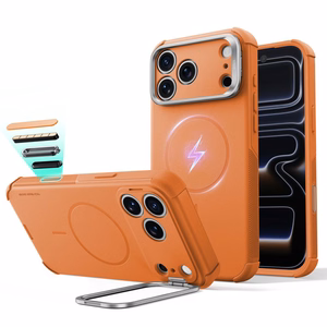 ESR Cyber Tough Kickstand MagSafe maciņš, paredzēts iPhone 18 Pro / 17 Pro, oranžs