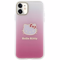 Hello Kitty IML Gradient Electrop Kitty Head korpuss viedtālrunim iPhone 11 / XR - rozā