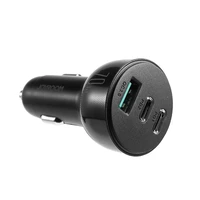 Joyroom automašīnas lādētājs 70W ar 3 pieslēgvietām: USB, 2 x USB-C melns (JR-CL26)
