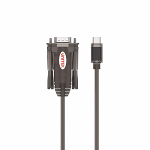 UNITEK Y-1105K seriālais kabelis Melns 1,5 m DB-9