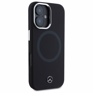 Mercedes MEHMP16S23SUTTK iPhone 16 6.1" melns/melns cietais apvalks Silikona Tonālais Logotips MagSafe