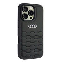 Audi Sintētiskās ādas iPhone 16 Pro 6.3" melns/melns cietais apvalks AU-TPUPCIP16P-GT/D2-BK