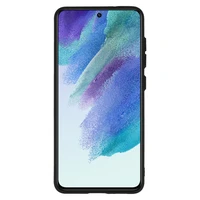 Ādas 3D viedtālruņa apvalks Samsung Galaxy S21 FE dizains 1 melns