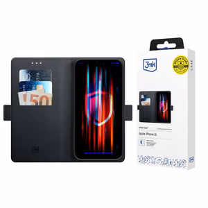 3mk Wallet Case for iPhone 17 - Black