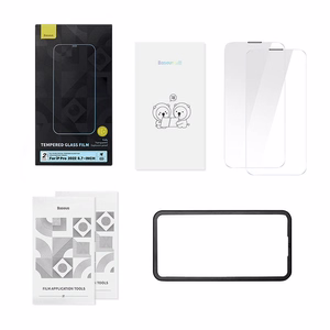 Baseus Crystal закалённое стекло пылезащитное 0.3mm для iPhone 14 Pro Max (2шт)