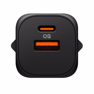 Spigen Essential EE352EU USB-C / USB-A 35W sienas ladetajs - Melns