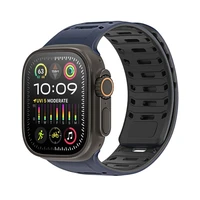 DUX DUCIS pulksteņa siksna CS magnētiskā silikona Apple Watch 42/44/45/46/49 mm zila melna