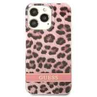 Guess GUHCP13LHSLEOP iPhone 13 Pro / 13 6.1" rozā/rozā cietais apvalks Leopards