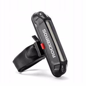 Rockbros A54BK aizmugurējais velosipēda lukturis + Micro USB - USB-A kabelis - melns