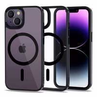 Tech-Protect MagMat MagSafe iPhone 14 viedtālruņa apvalks - caurspīdīgs melns