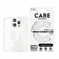 CARE by PanzerGlass Urban Combat apvalks MagSafe iPhone 15 Pro - balts