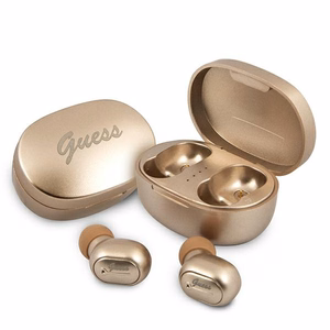 Guess GUTWST30GO TWS Bluetooth Austiņas + zeltains/zeltains docking station
