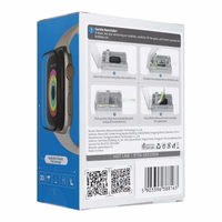 5D Mr. Monkey Aizsargstikls - Apple Watch 10/11 42MM melns (Strong HD)