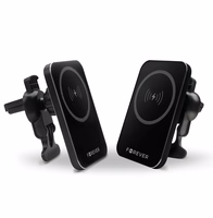 Forever automašīnas turētājs ventilācijas atverei MACH-100 magnētiskais ar bezvadu uzlādi melns 15W