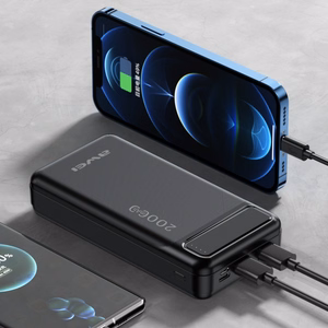 Ārējā baterija Power Bank Awei P6K 5V/2.1A 20000mAh melna