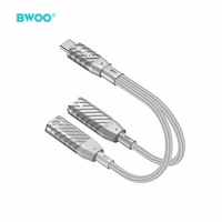 BWOO 2 in 1 Adapteris  2 Type C ports to 3.5MM Jack BZ68