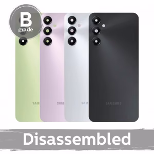 Aizmugurējais vāciņš Samsung A057 A05s, melns, ar kameras lēcu 100% oriģināls (9/10 demontēts)