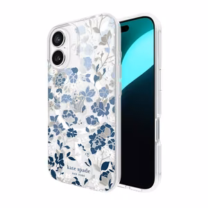 Kate Spade New York “Flowerbed Blue” MagSafe vāciņš Apple iPhone 16 tālrunim