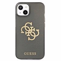 Guess GUHCP13SPCUGL4GBK iPhone 13 mini 5.4" melns cietais apvalks Spīguļu 4G Liels Logotips