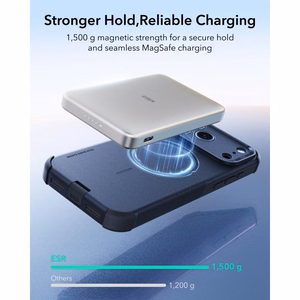 ESR Cyber Tough MagSafe maciņš, paredzēts iPhone 18 Pro Max / 17 Pro Max, tumši zils