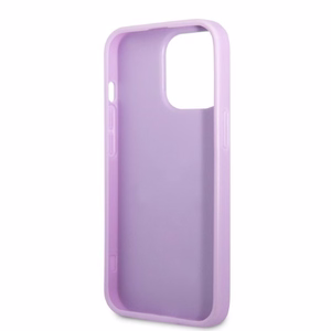 Guess GUHCP13LPS4MU iPhone 13 Pro / 13 6.1" violets/violets cietais apvalks Saffiano 4G mazs metāla logotips