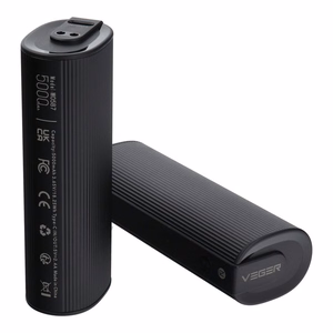 Portatīvais lādētājs VEGER 2 x 5000 mAh ar rokassildītāju 2 gab. melns un sudrabains