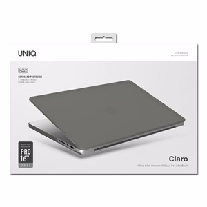 Чехол Uniq Claro для MacBook Pro 16'' (2021) - прозрачно-серый