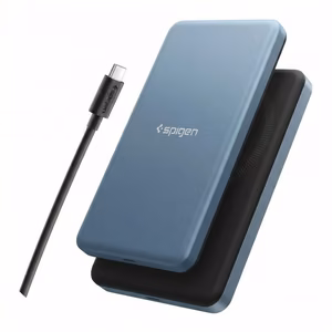Внешний аккумулятор Spigen EA2205MQ Essential MagSafe, 5000mAh, 22.5W QI2, тёмно-синий