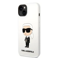 Karl Lagerfeld KLHCP14MSNIKBCH iPhone 14 Plus 6.7" cietais apvalks balts/balts Silikona Ikonik