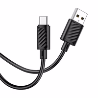 Kabelis USB A uz USB C Hoco 3A 2 m X88 melns