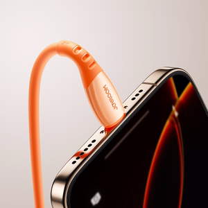 Joyroom S-A59 Vibrant Series 3A USB-A - Lightning kabelis 1.2m - oranžs