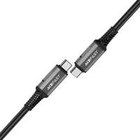 Acefast C1-09 USB-C / USB-C USB4 PD3.1 kabelis 5A 1m - pelēki melns