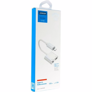 Joyroom S-Y104 austiņu adapteris Lightning - Lightning / mini ligzda 3,5 mm - balts