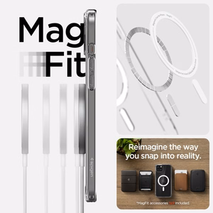 Spigen Ultra Hybrid Mag viedtālruņa apvalks ar MagSafe iPhone 15 Plus - balts