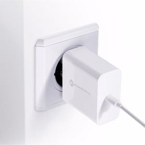 FORCELL F-ENERGY TFK-TC-45WPD ceļojumu lādētājs Type C PD QC4.0 3A 45W balts