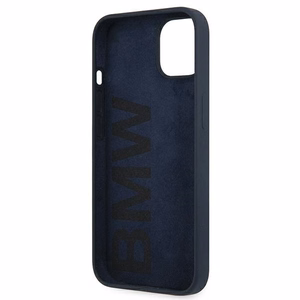 BMW Silicone Signature viedtālruņa apvalks iPhone 13 mini - tumši zils