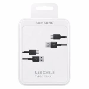 Samsung USB C kabelis 480Mbps 5A 1.5m (EP-DG930MBEGWW) - melns (komplekts, 2 gab.)