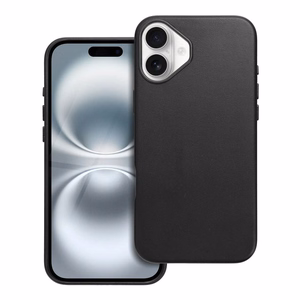 Чехол Leather Mag Cover (MagSafe) для iPhone 16 Plus чёрный