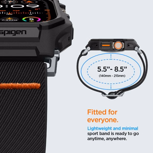 Spigen Lite Fit Pro чехол с ремешком для Apple Watch Ultra 1 / 2 (49mm) - матовый чёрный