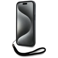 Karl Lagerfeld Saffiano Athleisure Stripes Cord viedtālruņa apvalks iPhone 15 Pro Max - sarkans