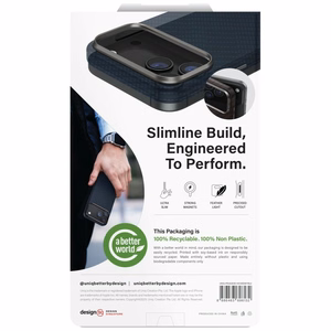 Uniq Keva EDGE Magclick uzlādes viedtālruņa apvalks iPhone Air – zils