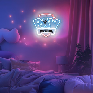 Piekarināms Paw Patrol LED neona gaismeklis uz organiskā stikla – logotips OW-130146