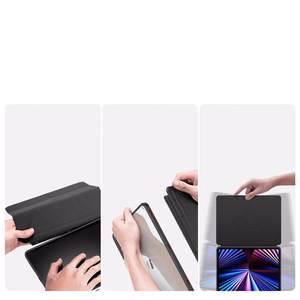 DUX DUCIS apvalks MAGI ar zīmuļa turētāju iPad Pro 11 (2018/2020/2021/2022) melns