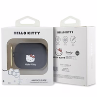 Hello Kitty silikona 3D Kitty galvas apvalks AirPods Pro 2 (2022/2023) - melns