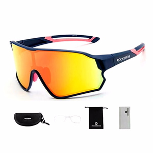 Rockbros 10134PL polarizētas riteņbraukšanas brilles – zilas un rozā