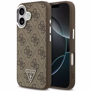 GUESS viedtālruņa apvalks (m) IPHONE 17 ar MagSafe saderīgs PU 4G W/Triangle Logo SL - brūns