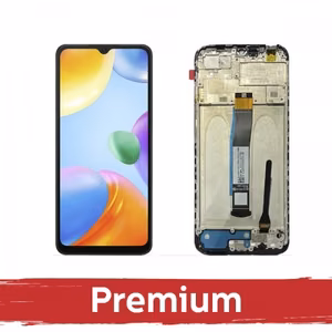 LCD Displejs Saderīgs ar Xiaomi Redmi 10C Melns ar Frame OEM