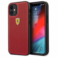 Ferrari FESPEHCP12SRE iPhone 12 mini 5.4 sarkans viedtālruņa apvalks On Track perforēts
